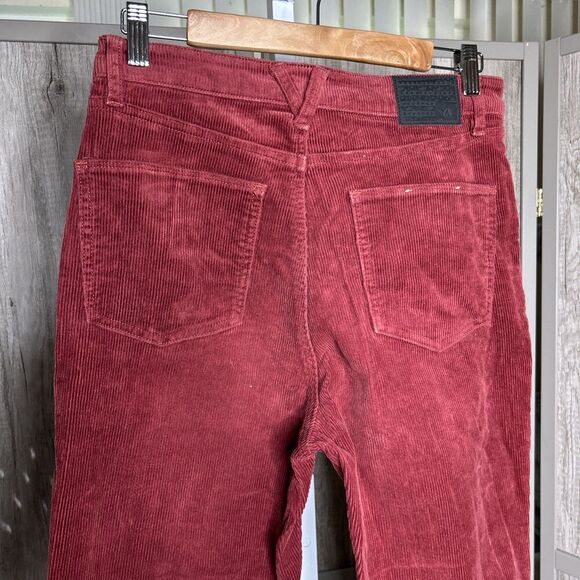 Volcom Corduroy Pants 29 Stoned Bootleg Dark Red Classic Casual - Picture 4 of 7